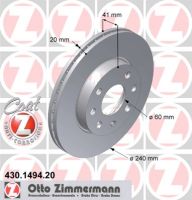 Brake disc front internally ventilated 240 Ø
