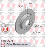 Brake disc rear full 292 mm Ø