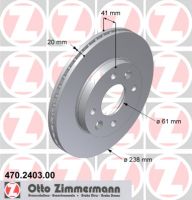 Brake disc internally ventilated 238 Ømm