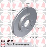 Brake disc front internally ventilated 258 Ø