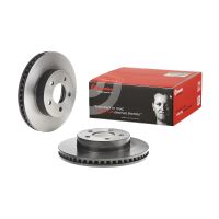 Ventilated, coated front brake disc