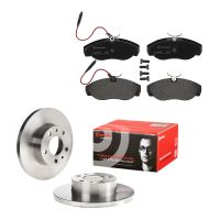 Brake disc set with brake pads front