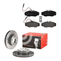 Brake disc set with brake pads front