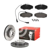Brake disc set with brake pads front