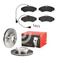 Brake disc set with brake pads front