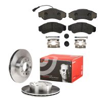 Brake disc set with brake pads front