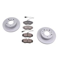 Brake disc set with brake pads front