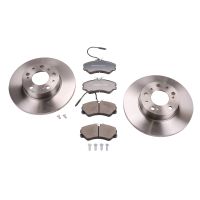 Brake disc set with brake pads front