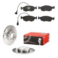Brake disc set with brake pads front