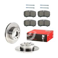 Brake disc set with pads rear