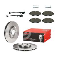 Front brake disc set with accessories