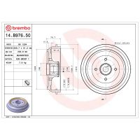 Rear brake drum Brembo