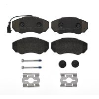 Front brake pads with Brembo accessories