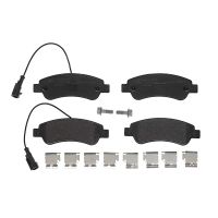 Rear brake pads with warning cable and accessories Brembo