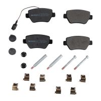 Rear brake pads including wear contact