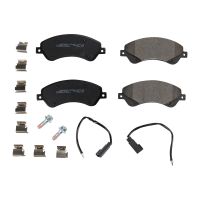 Front brake pads with accessories