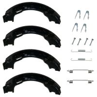 Handbrake brake shoe set with accessories