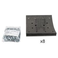 Brake pad set for riveting