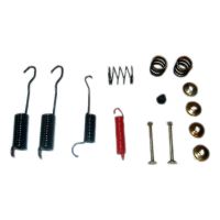 Brake shoe stop spring set with lever