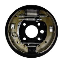 Anchor plate right pre-mounted wheel brake cylinder 27 mm