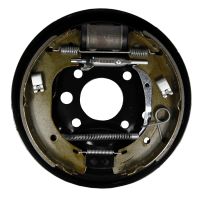 Anchor plate left pre-mounted wheel brake cylinder 27 mm