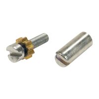 Threaded piece with gearwheel, adjuster for parking brake