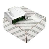 Control unit for air bag in knee area