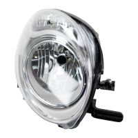 Headlights completely on the right