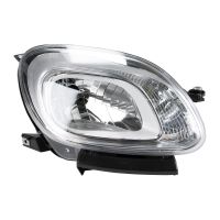 Headlights completely on the right