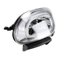 Headlights completely on the left