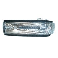 Turn signal cap left white in the mirror