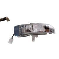 Turn signal cap right white in the mirror