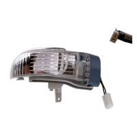 Turn signal cap left white in the mirror