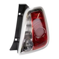 Tail light on the right, white border