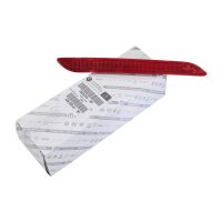 Rear reflector on the left rear of the bumper