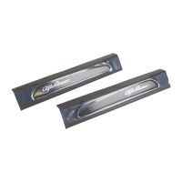 Illuminated carbon fiber door sill panels
