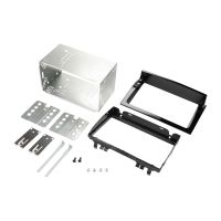 Double DIN radio bezel with sun protection for the monitor