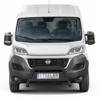 STEELER front protection bar with crossbars including mounting kit, black powder-coated