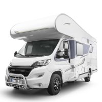 STEELER front protection bar with grill including mounting kit polished stainless steel