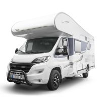 STEELER front protection bar with grill including mounting kit, black powder-coated