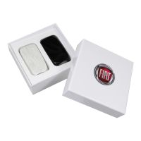 Key cover set glossy grey and matt white with pattern