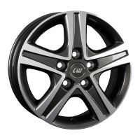 16-inch Borbet CWD Mistral Anthracite Glossy Polished alloy wheel