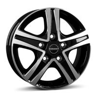16-inch Borbet CWD Black Glossy Polished alloy wheel