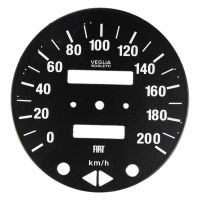 Tachoscheibe schwarz 200km / h