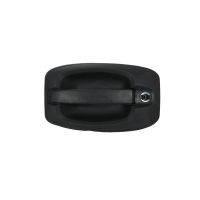 Door handle outside rear door without cylinder