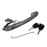 Door handle chrome right with cylinder