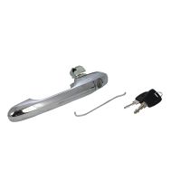 Door handle chrome left with cylinder