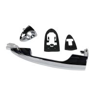 Door handle front left plastic chrome