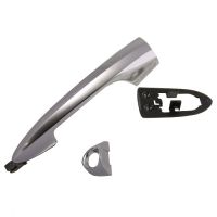 Door handle front left plastic aluminium look