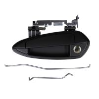 Door handle left plastic black 3-door